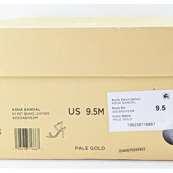 Michael Kors Asha Embellished Snake Embossed Leather Sandal Size 9.5 (MSRP $225) - Picture 12 of 12